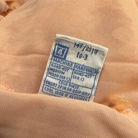 Vintage 50s 60s Nightgown Slip Dress Set Puff Sleeve Ruffle Tiered Floral MCM - Picture 8 of 10